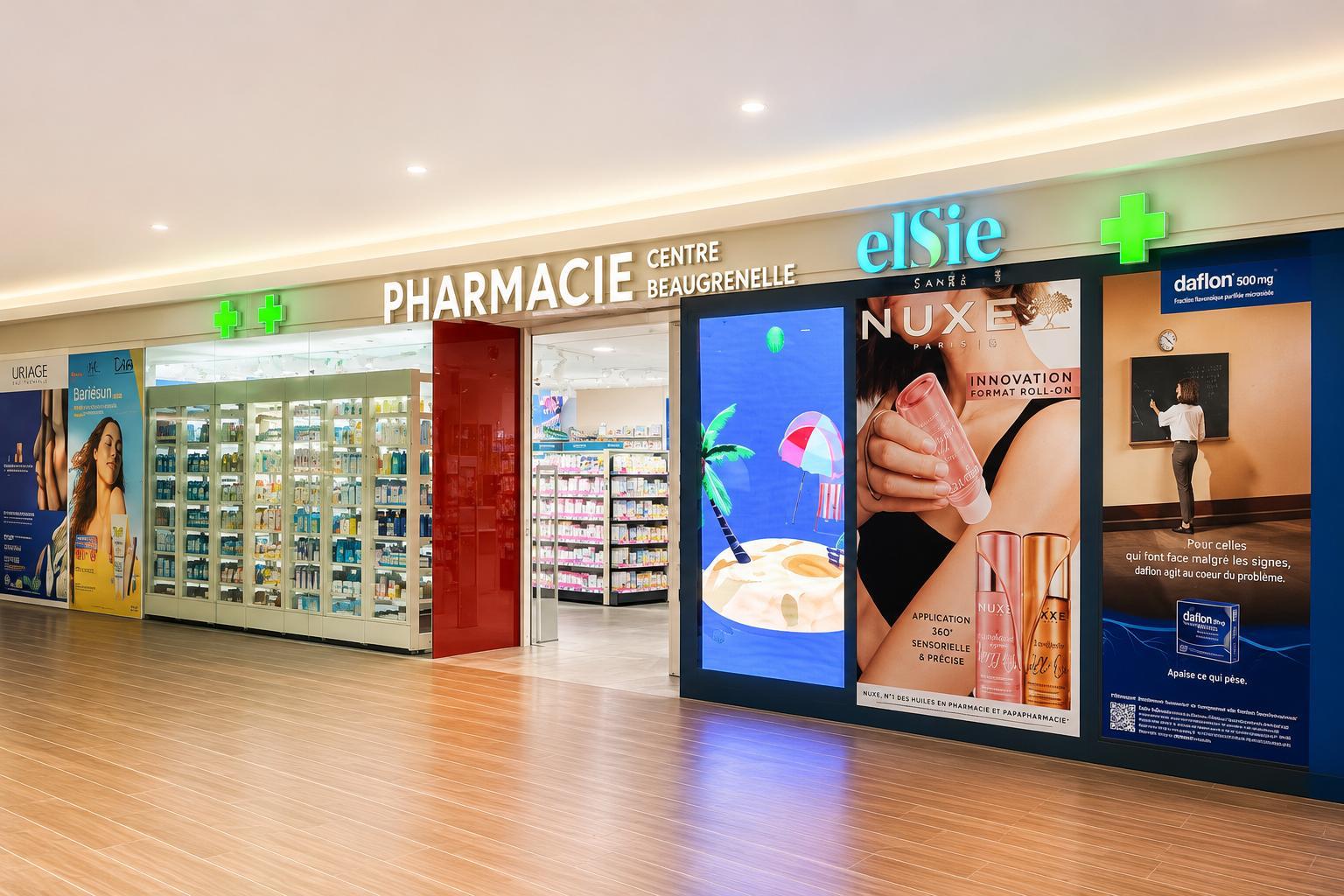 La façade de la pharmacie du centre Beaugrenelle