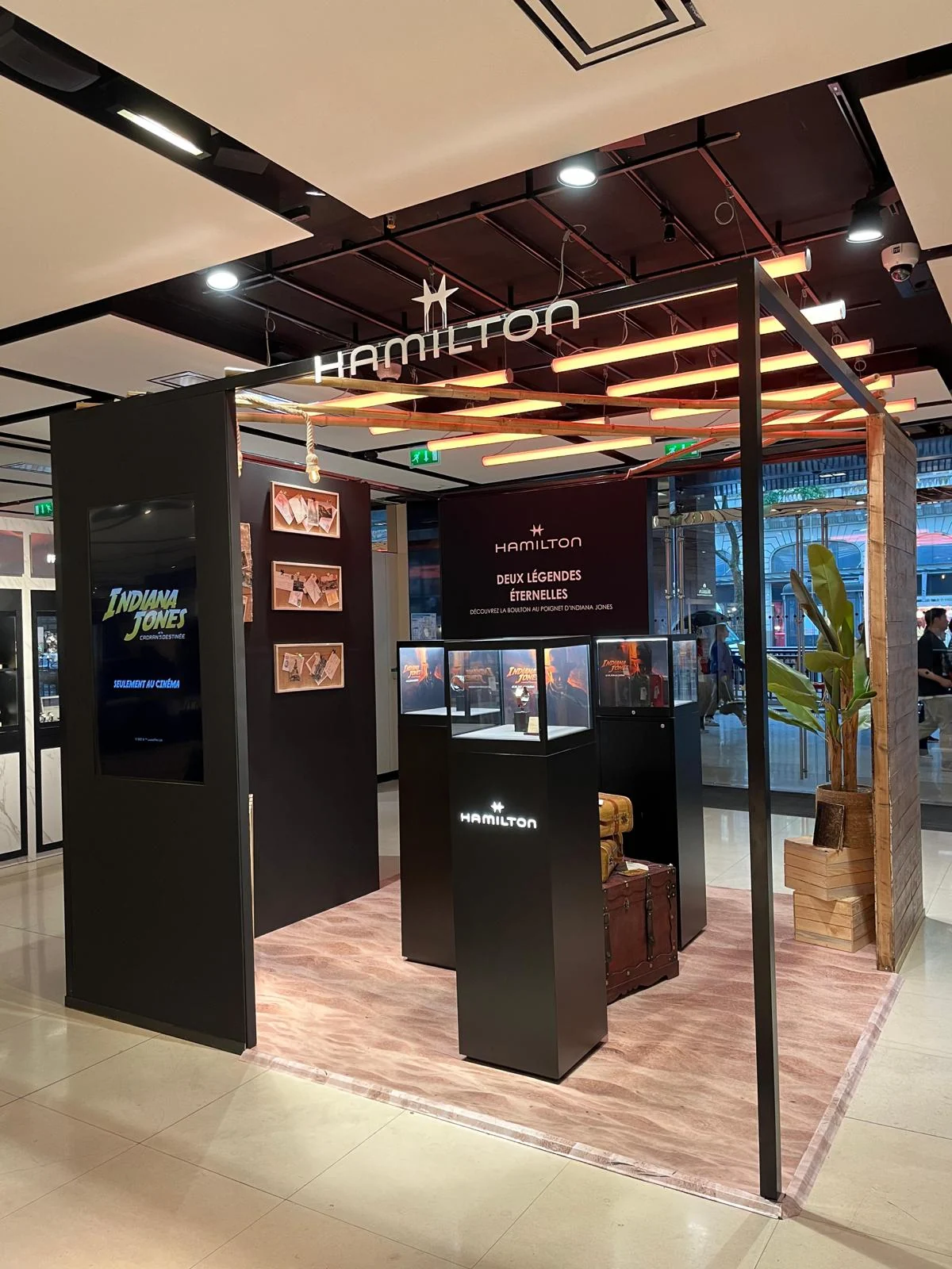 Les vitrines du corner Hamilton et leur scénographie immersive